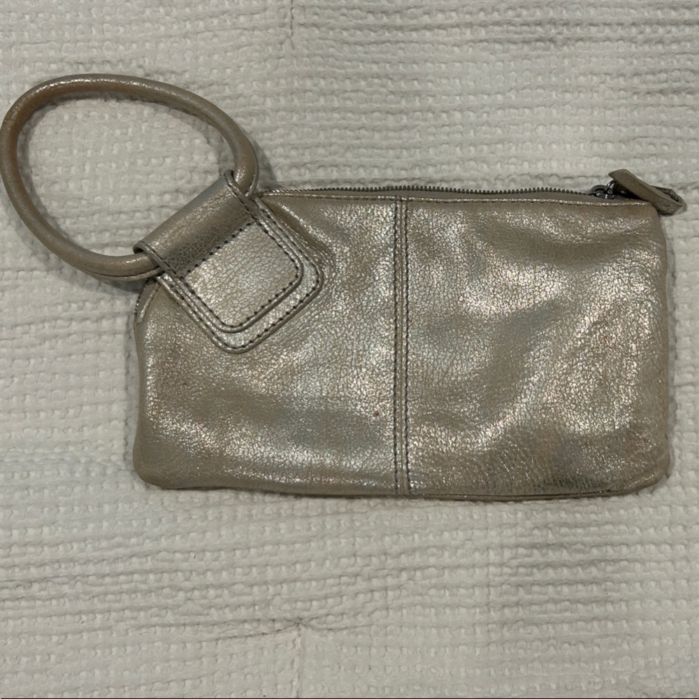 HOBO Metallic Silver Wristlet